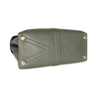 Khaki Grained Smooth Calfskin Rose Des Vents MM