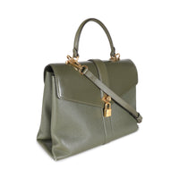 Khaki Grained Smooth Calfskin Rose Des Vents MM