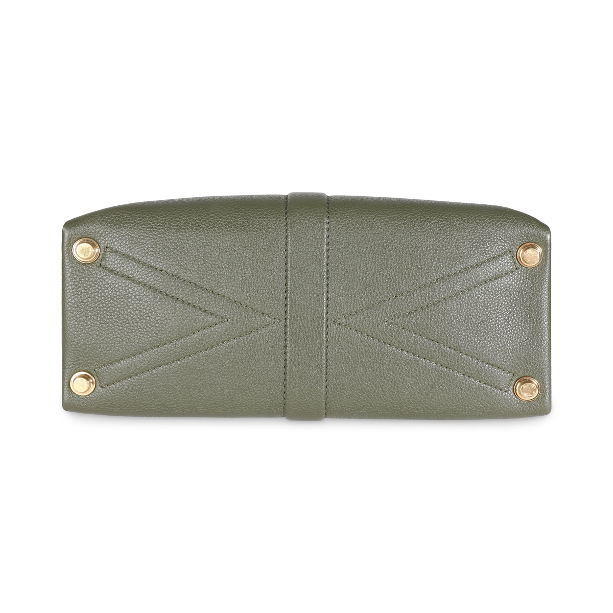 Khaki Grained Smooth Calfskin Rose Des Vents MM