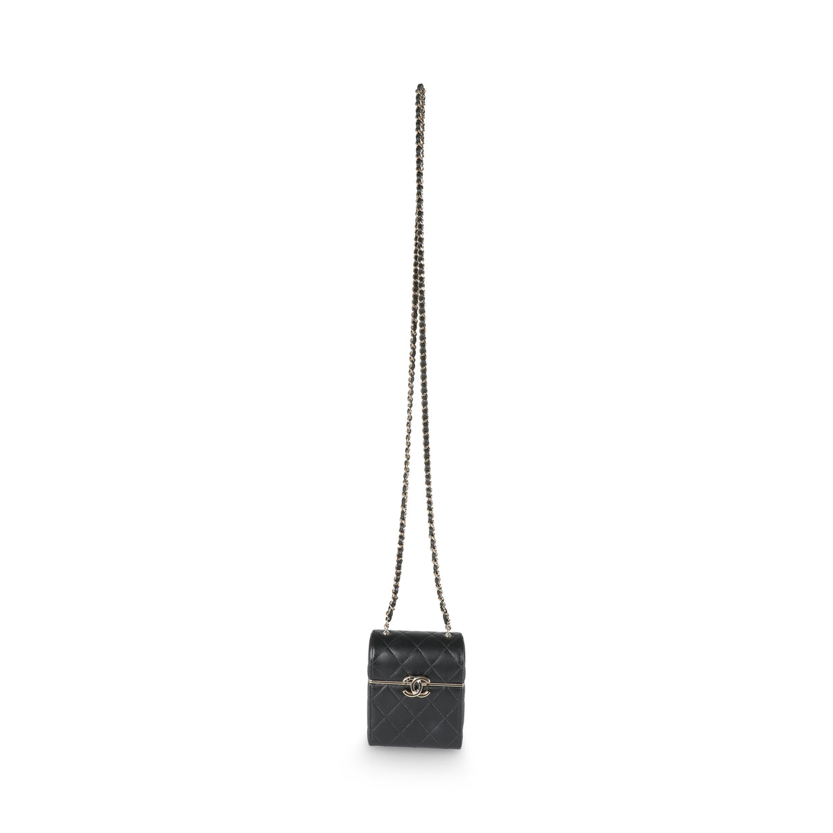 Chanel 23C Black Quilted Lambskin Box Chain Vanity Handbag box