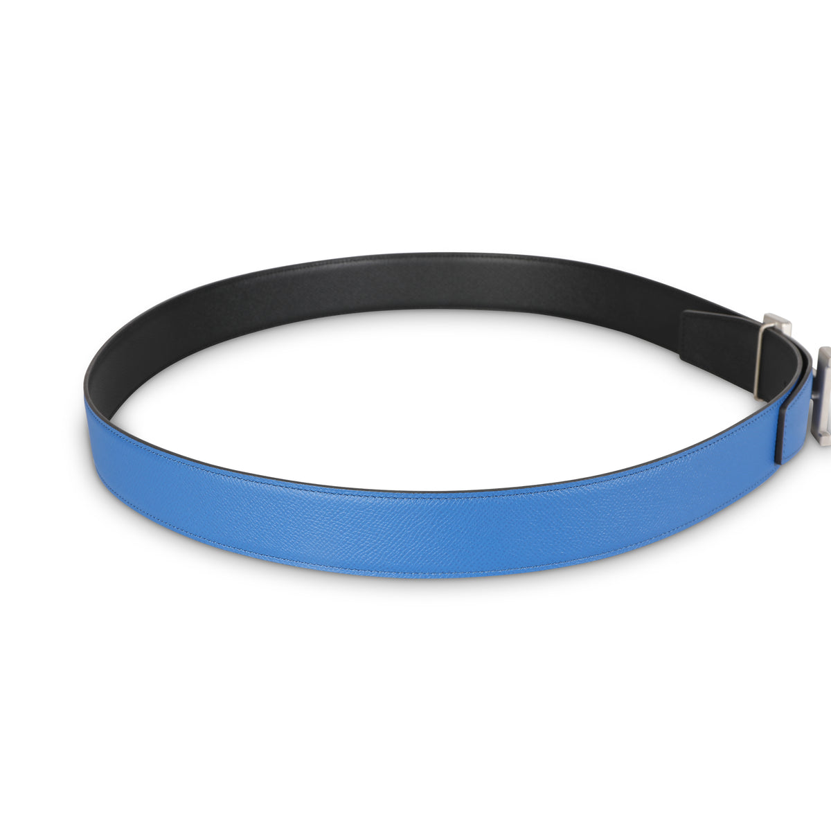 Black Bleu Zellige Epsom 38mm Constance H Belt 110