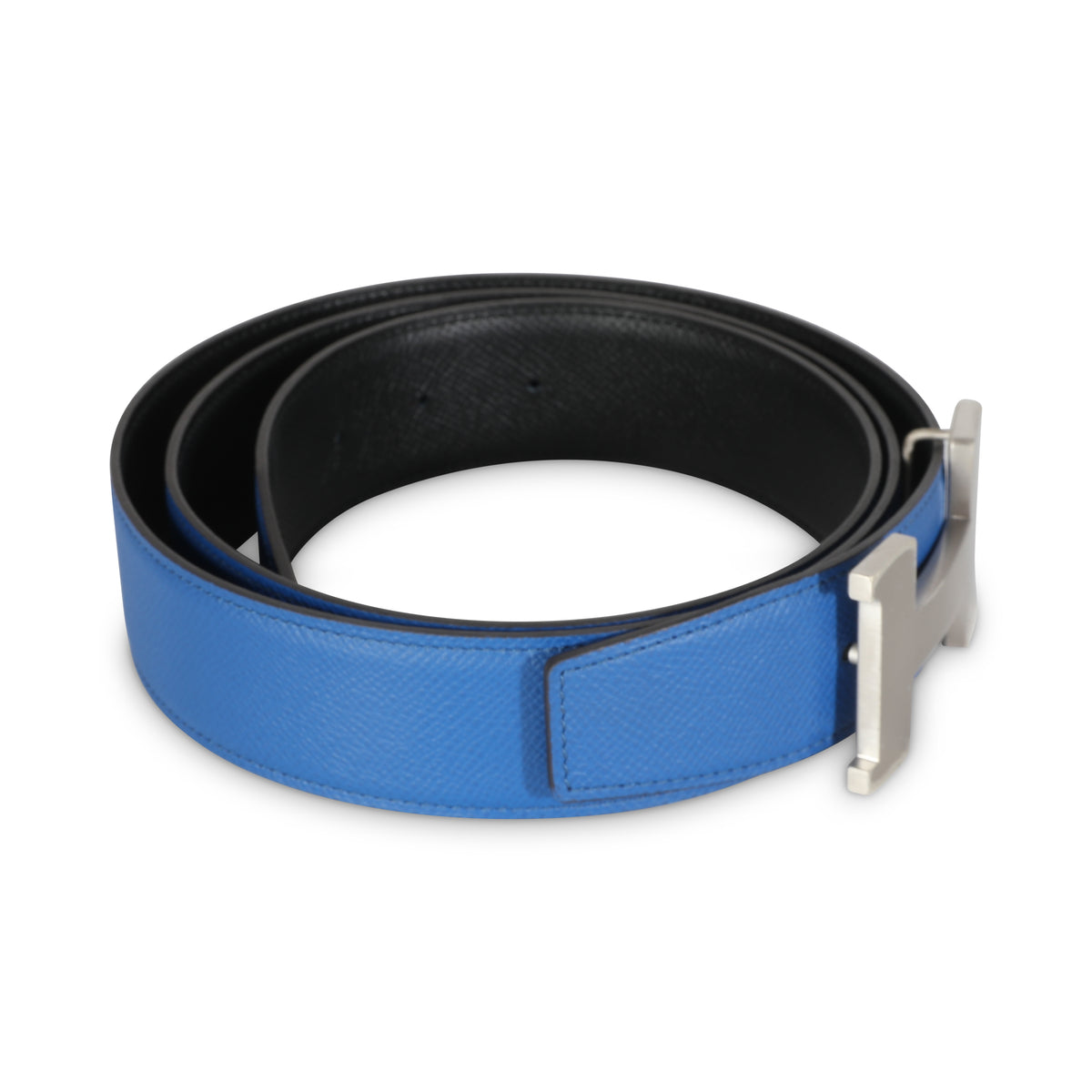 Black Bleu Zellige Epsom 38mm Constance H Belt 110