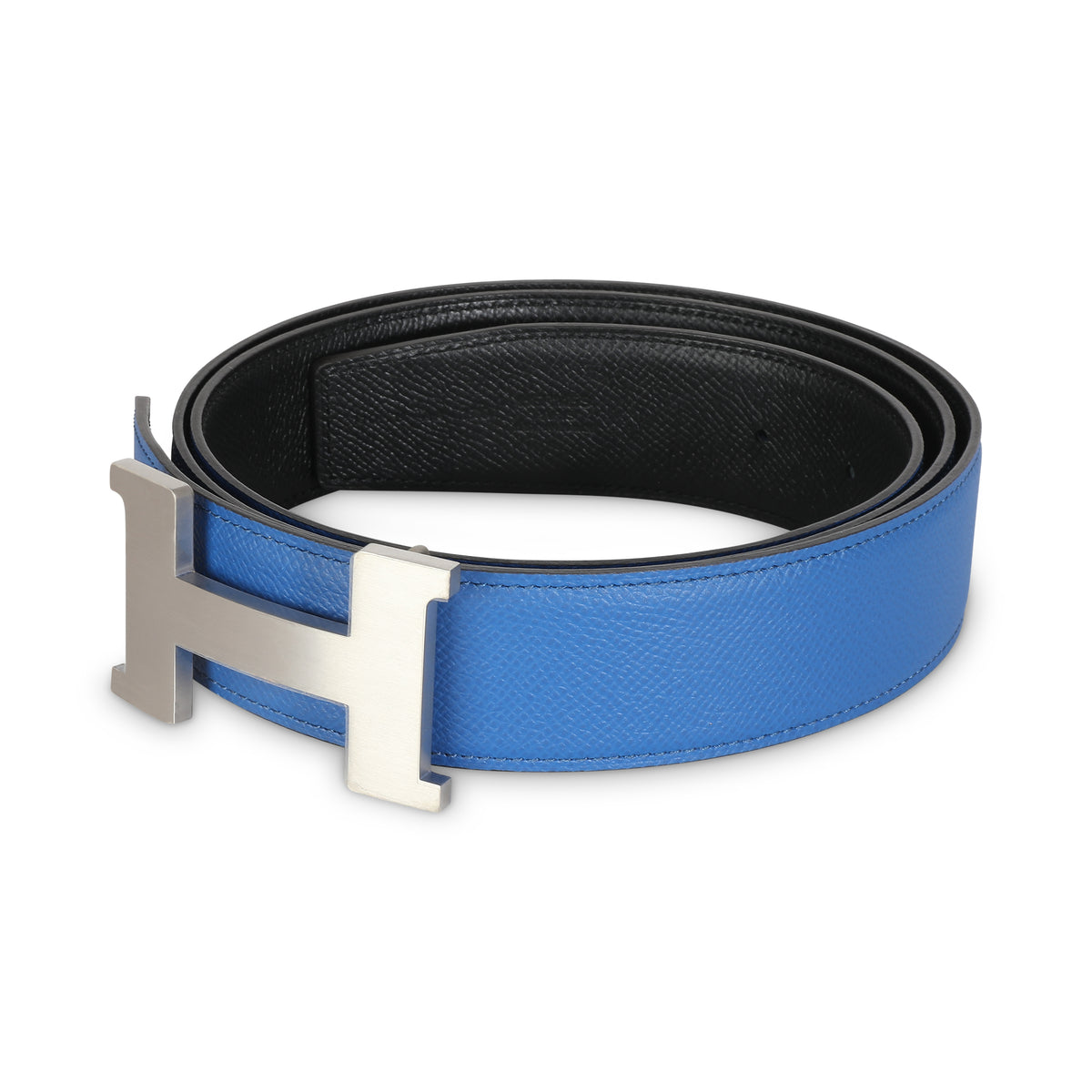 Black Bleu Zellige Epsom 38mm Constance H Belt 110