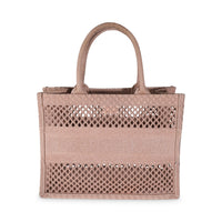 Clay Mesh Embroidered Medium Book Tote