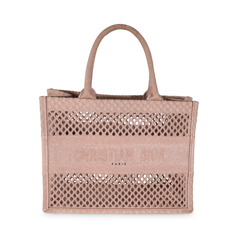 Clay Mesh Embroidered Medium Book Tote