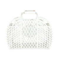 White Recycled Plastic Vitello Liberty Matte Medium Fendi Basket