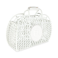 White Recycled Plastic Vitello Liberty Matte Medium Fendi Basket