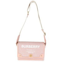 Pink Canvas Medium Note Crossbody Bag