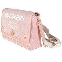 Pink Canvas Medium Note Crossbody Bag