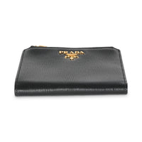 Black Vitello Move Bi-Fold Compact Wallet