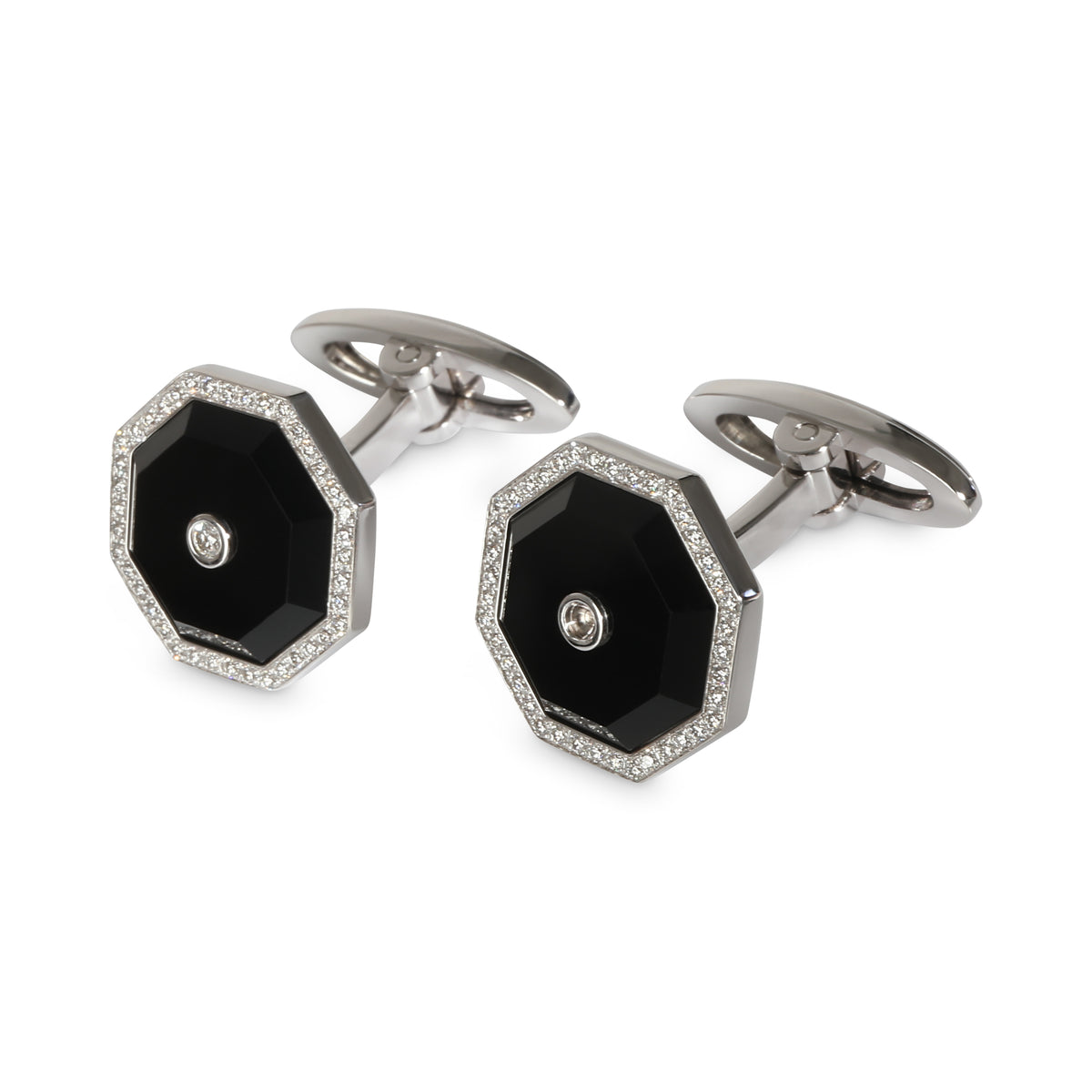 Vintage Cufflinks in 18k White Gold 0.5 CTW