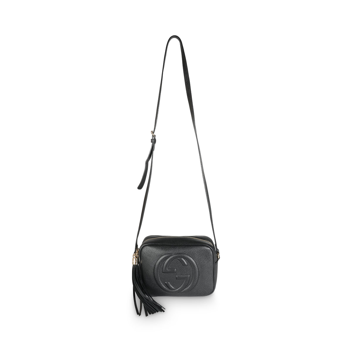 Black Pebbled Calfskin Soho Disco Crossbody