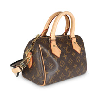 Black Monogram Canvas Speedy Bandouliere 20