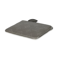 Silver Monogram Mahina Key Pouch