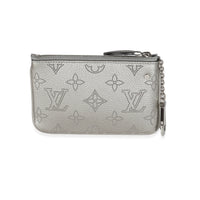 Silver Monogram Mahina Key Pouch