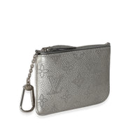 Silver Monogram Mahina Key Pouch