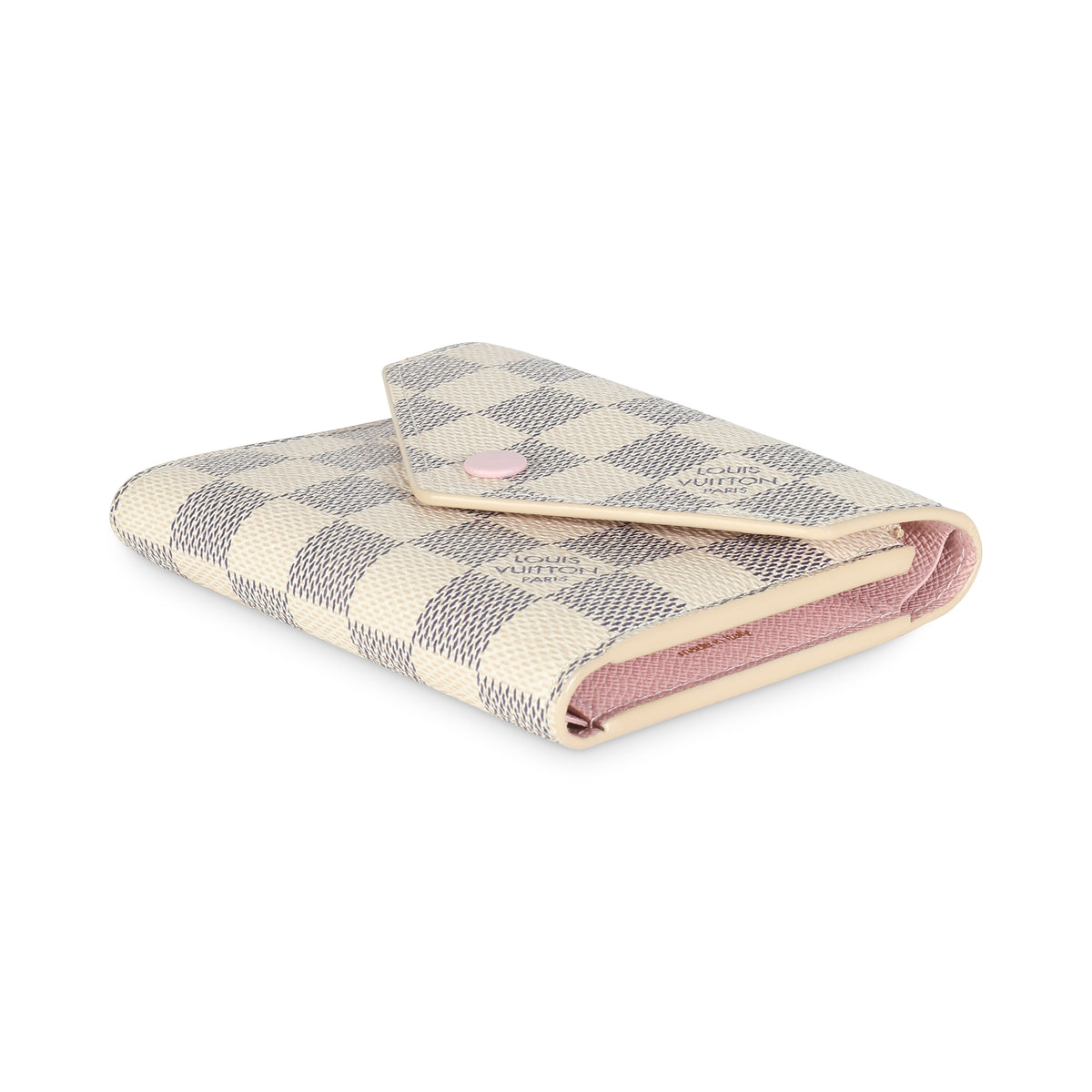 Rose Ballerine Damier Azur Canvas Victorine Wallet