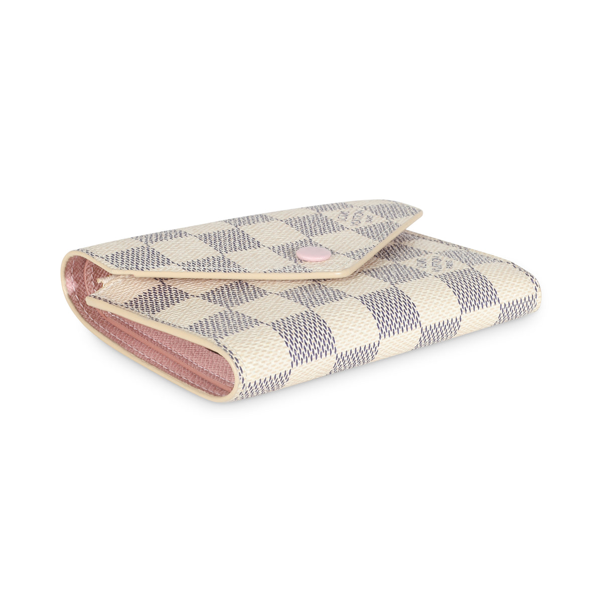 Rose Ballerine Damier Azur Canvas Victorine Wallet