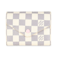 Rose Ballerine Damier Azur Canvas Victorine Wallet