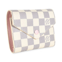 Rose Ballerine Damier Azur Canvas Victorine Wallet