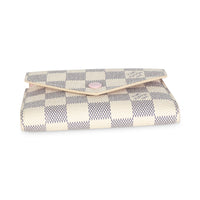 Rose Ballerine Damier Azur Canvas Victorine Wallet