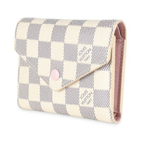 Rose Ballerine Damier Azur Canvas Victorine Wallet