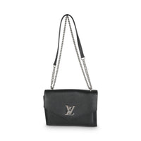 Black Calfskin Mylockme Chain Bag