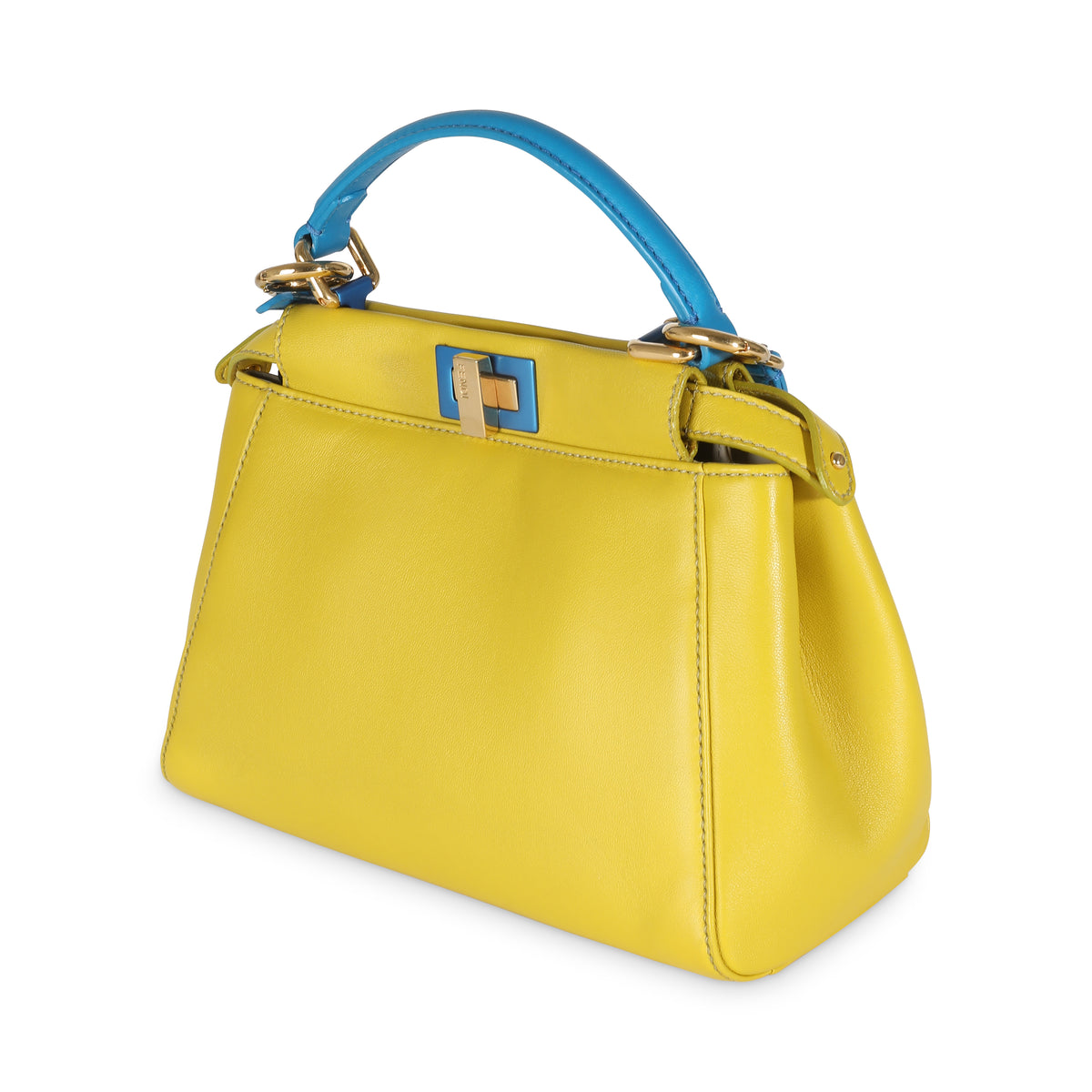 Yellow Blue Colorblock Nappa Mini Peekaboo