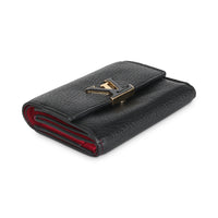 Black Taurillon Capucines XS Wallet