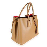 Caramel Saffiano Medium Double Bag Tote