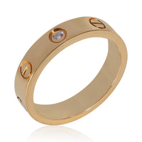 Love Wedding Band, 1 Diamond (Yellow Gold)