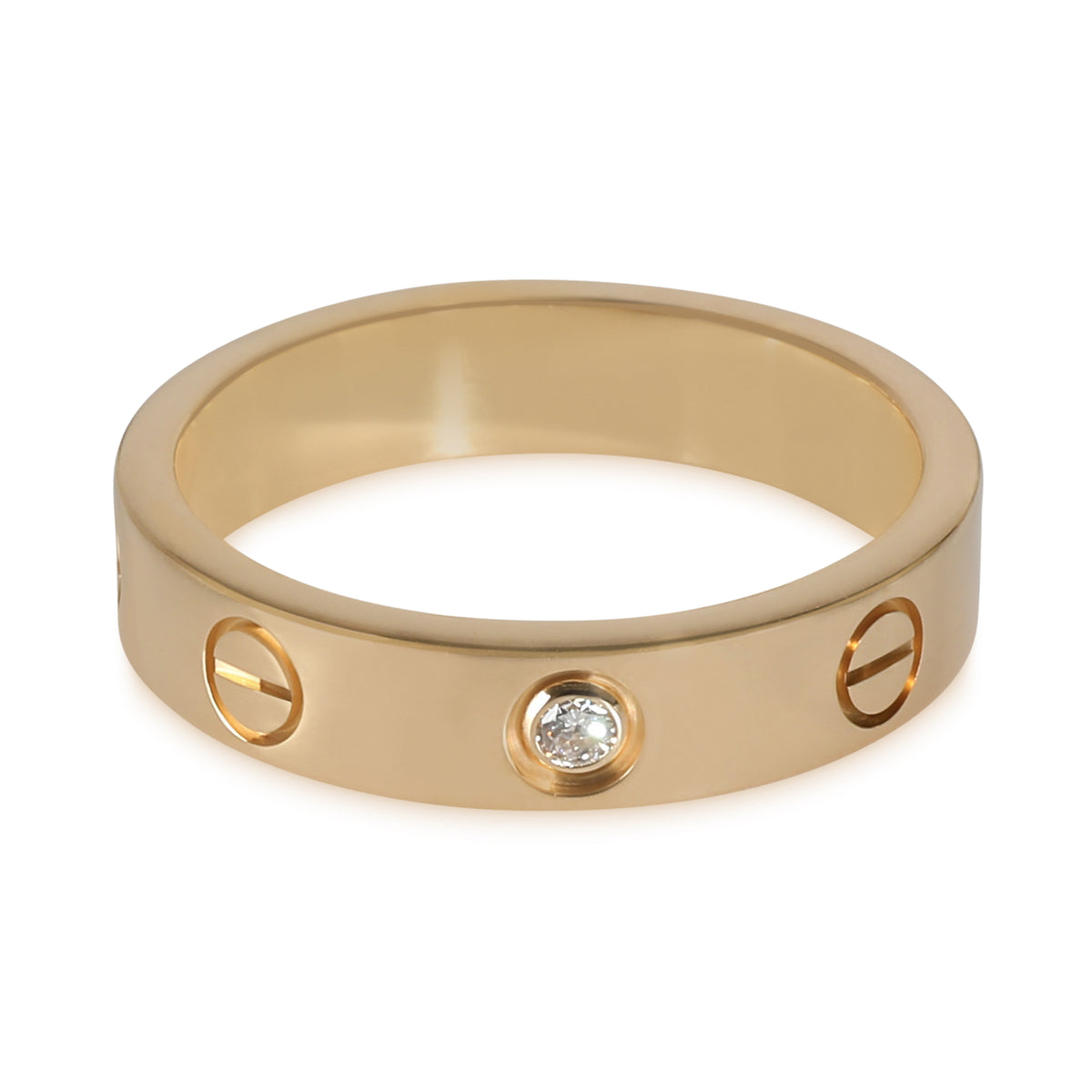 Love Wedding Band, 1 Diamond (Yellow Gold)