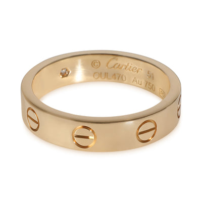 Love Wedding Band, 1 Diamond (Yellow Gold)