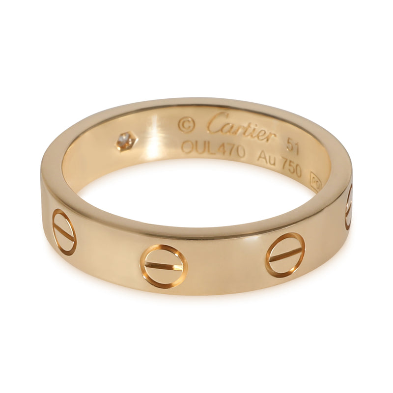 Love Wedding Band, 1 Diamond (Yellow Gold)