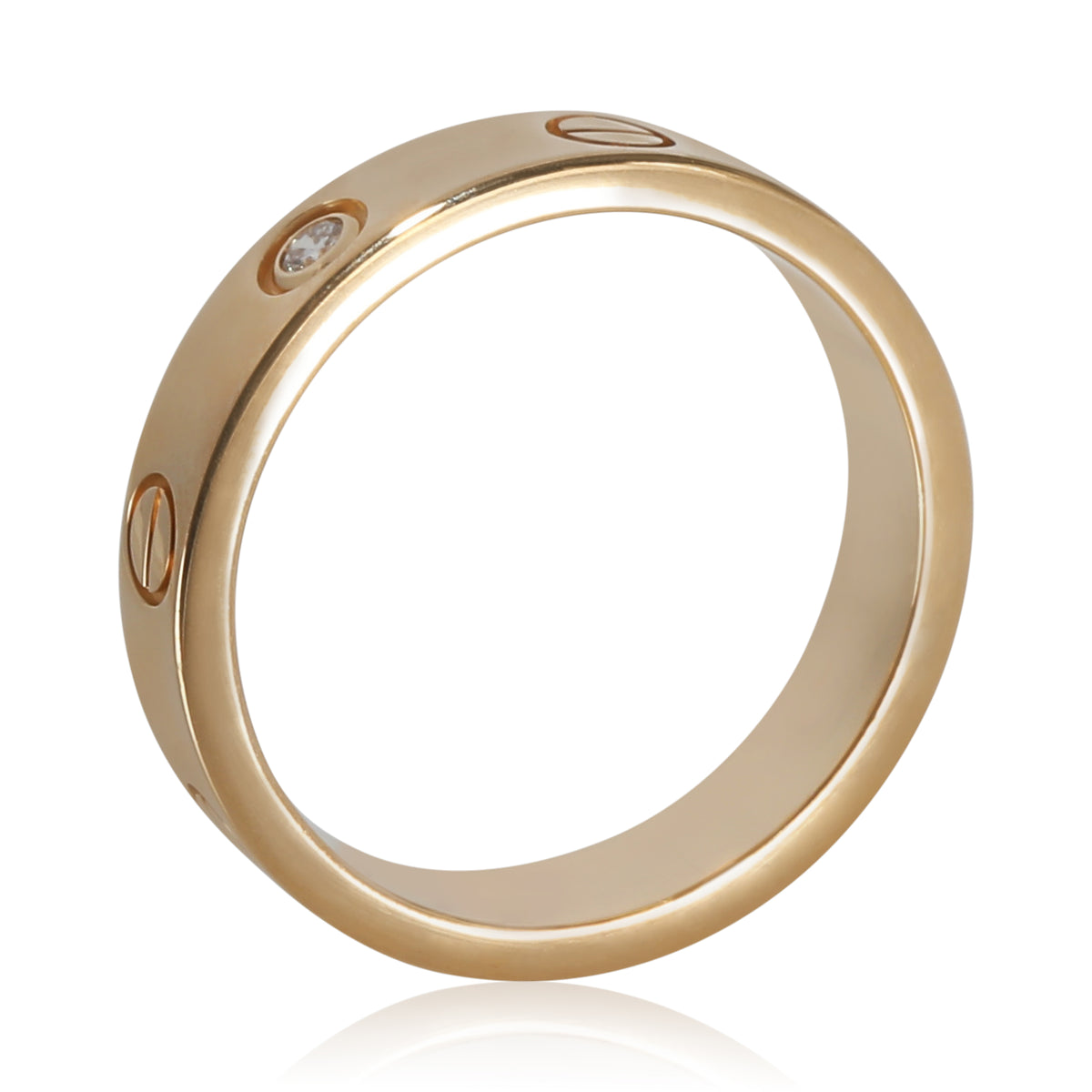 Love Wedding Band, 1 Diamond (Yellow Gold)