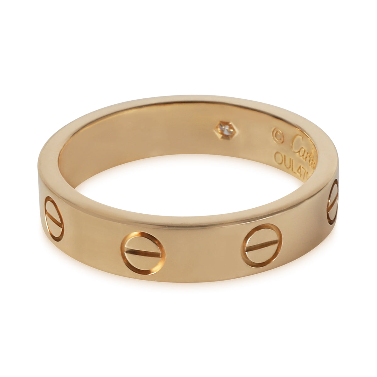 Love Wedding Band, 1 Diamond (Yellow Gold)