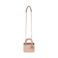 Beige Ultramatte Calfskin Cannage Mini Lady Dior