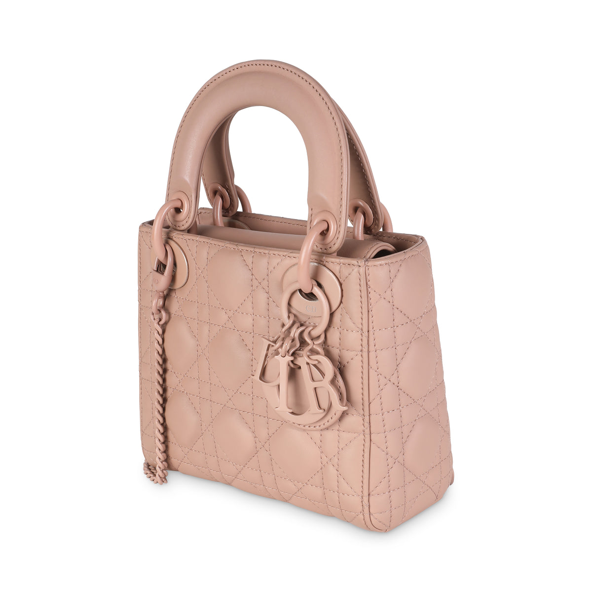 Beige Ultramatte Calfskin Cannage Mini Lady Dior