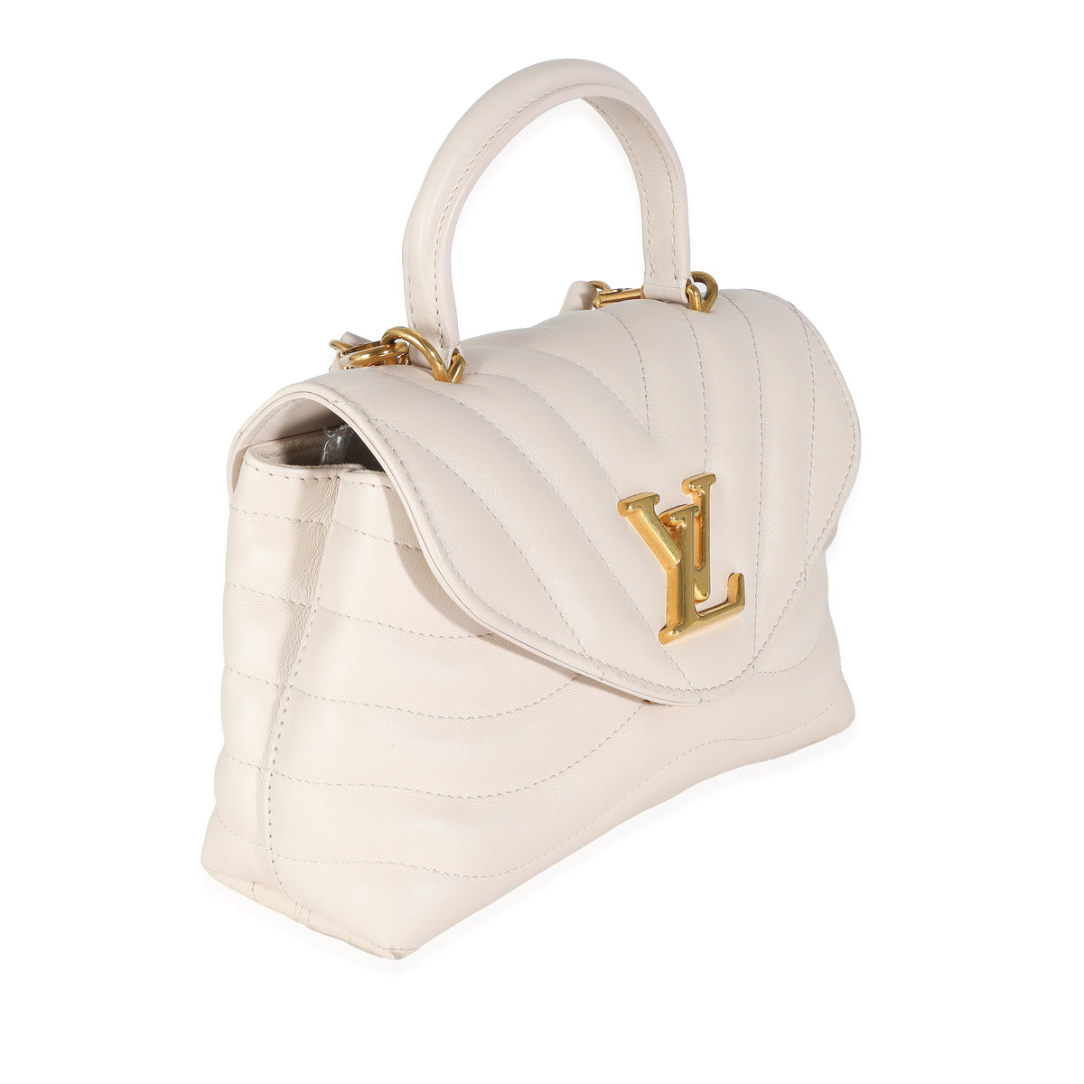 Ivory Calfskin New Wave Top Handle Bag