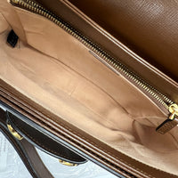 Beige Ebony GG Supreme Canvas 1955 Horsebit Shoulder Bag