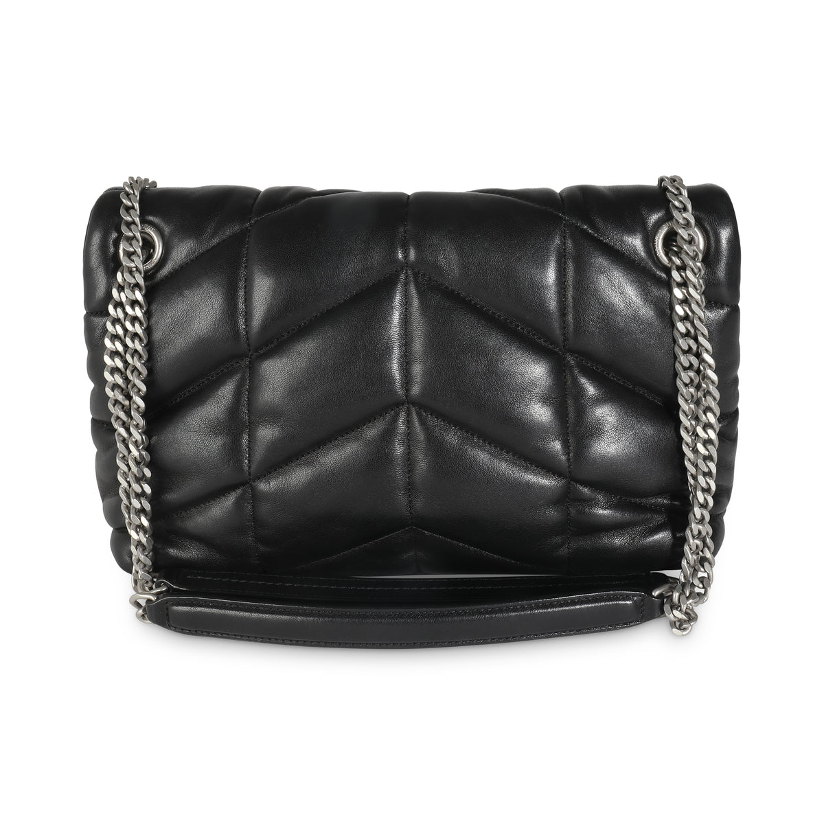 Black Quilted Lambskin Small Loulou Puffer