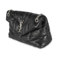 Black Quilted Lambskin Small Loulou Puffer