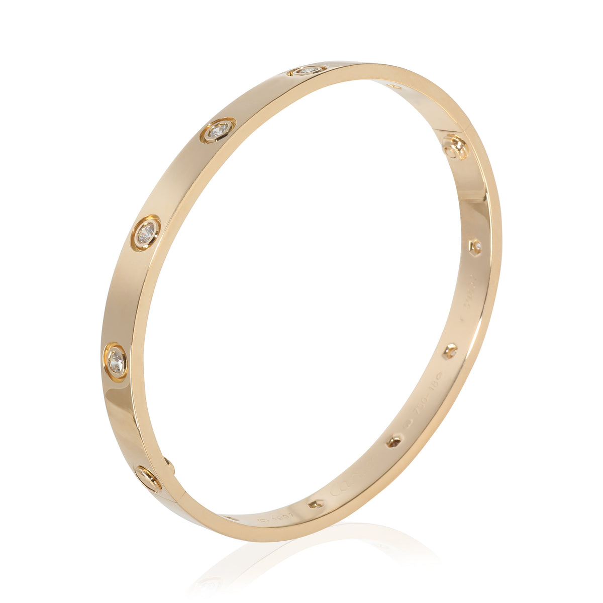 Love Bracelet, 10 Diamonds (Yellow Gold)