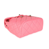 Pink Quilted Caviar Drawstring Backpack