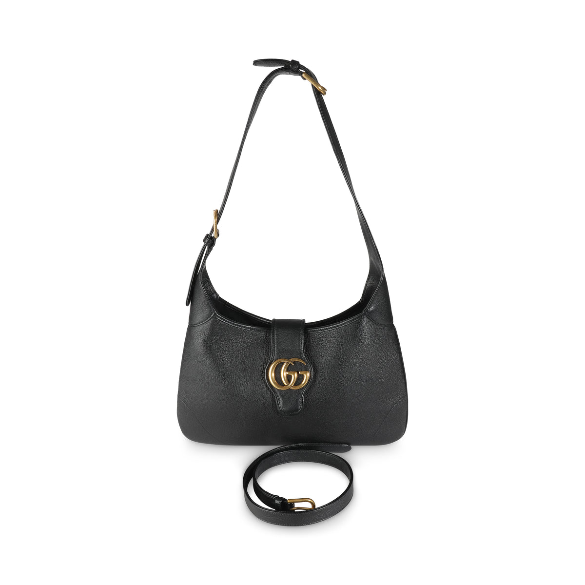 Black Goatskin Medium Aphrodite Shoulder Bag