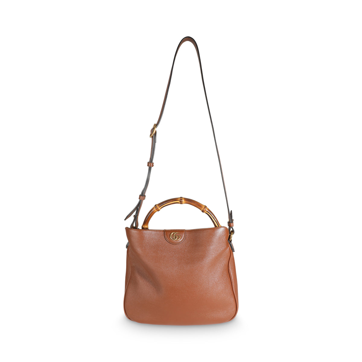 Brown Calfskin Medium Diana Shoulder Bag