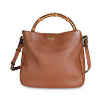 Brown Calfskin Medium Diana Shoulder Bag