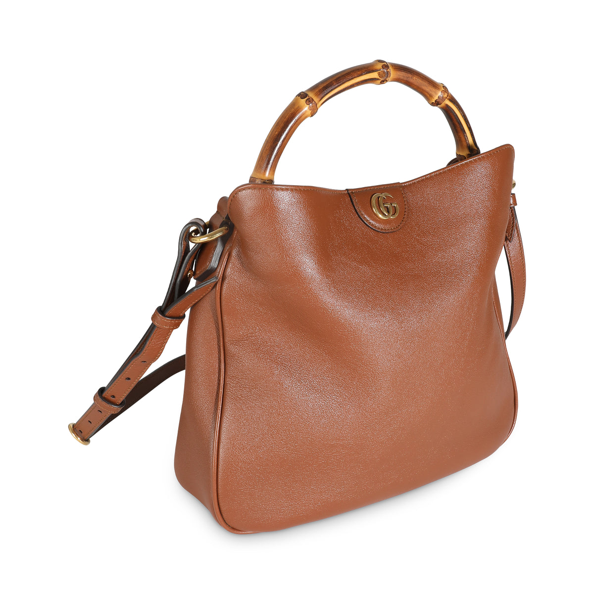 Brown Calfskin Medium Diana Shoulder Bag