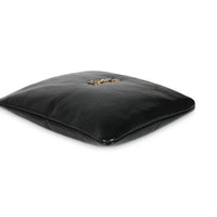 Black Shiny Leather Small Calypso Pillow Pouch