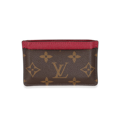 Fuchsia Monogram Canvas Card Holder